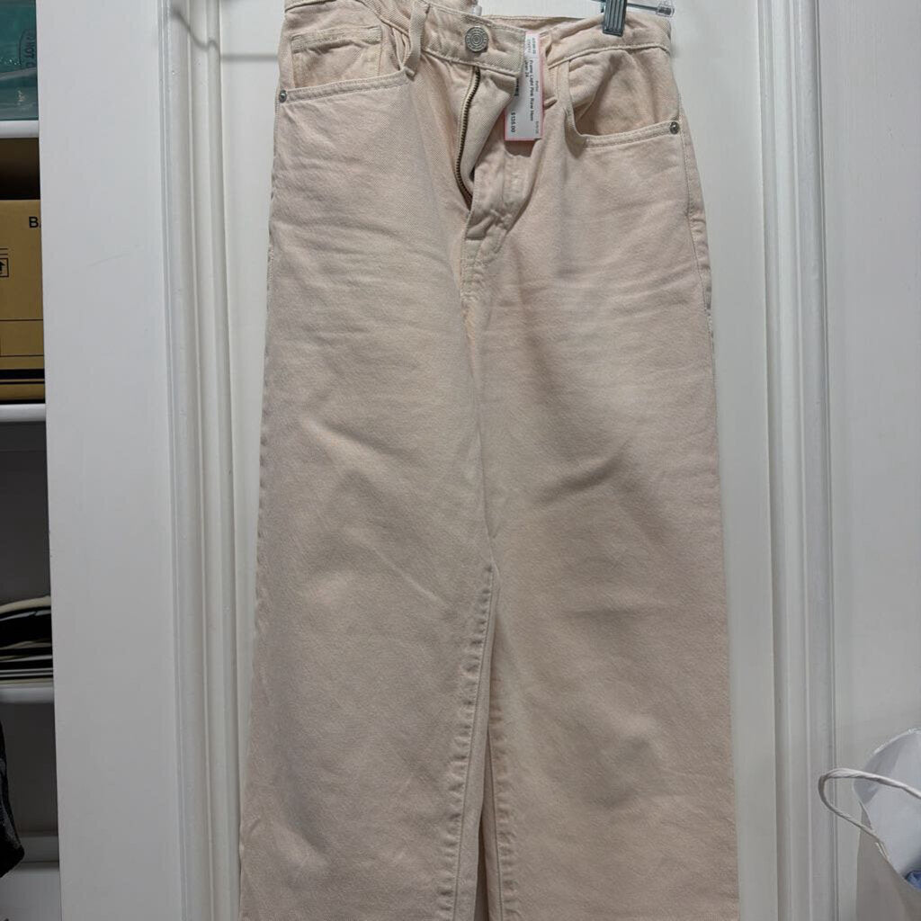 Light Pink Raw Hem Jean