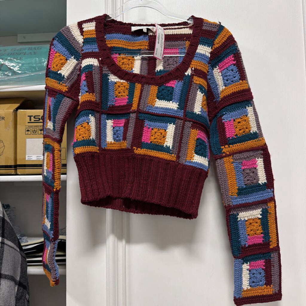 Multicolor Wool Crochet Sweater