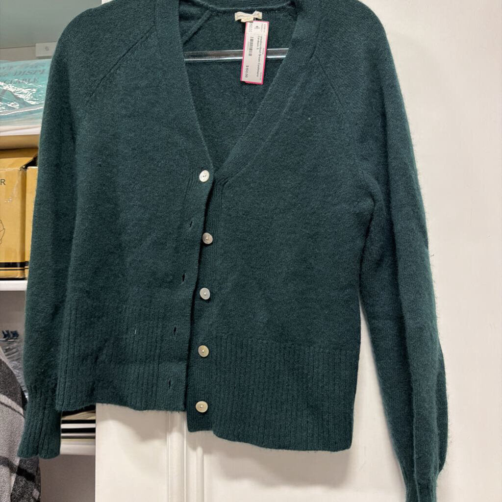 Green Cashmere Cardigan