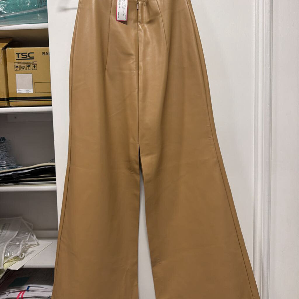 Brown Faux Leather Skirt
