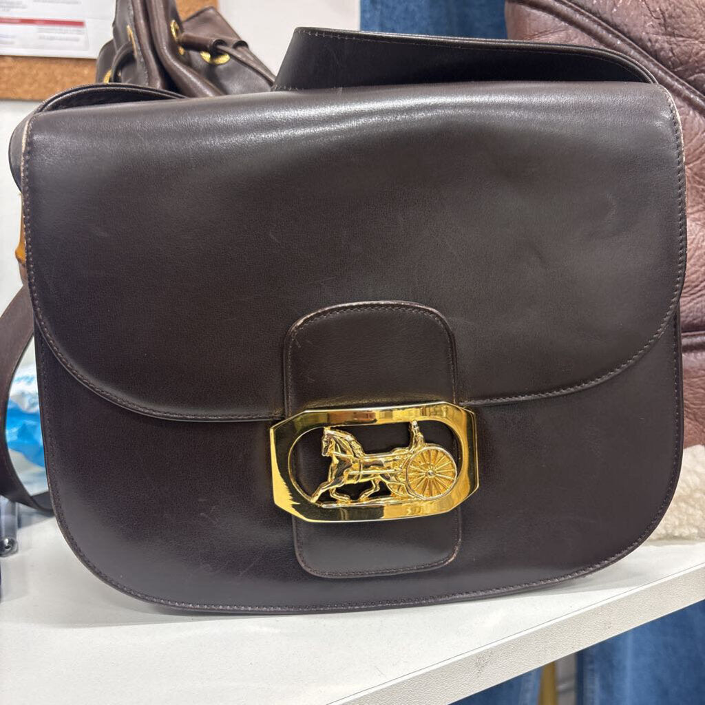 Dark Brown Horse Carriage Bag (Corners)