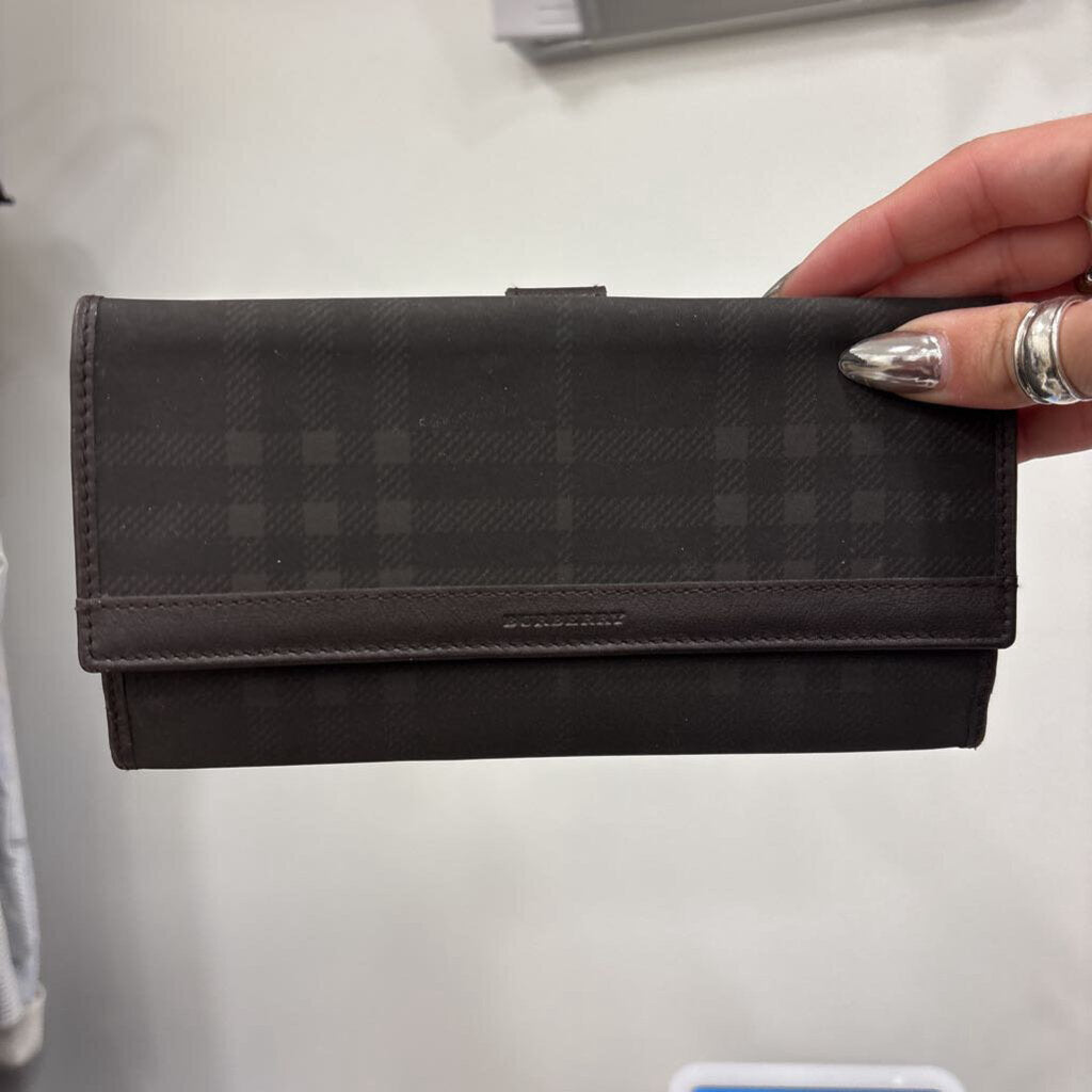 Brown Check Long Wallet
