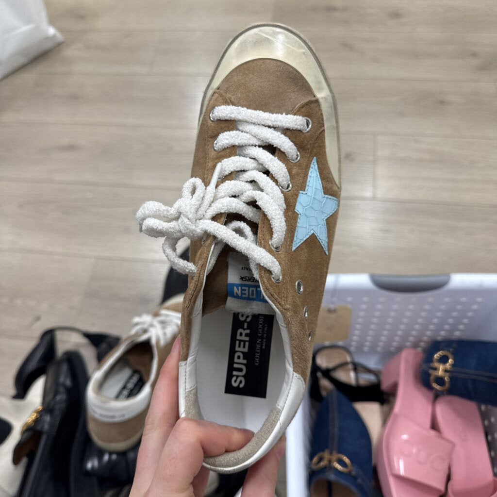 Brown/Blue Suede Super Star Sneaker