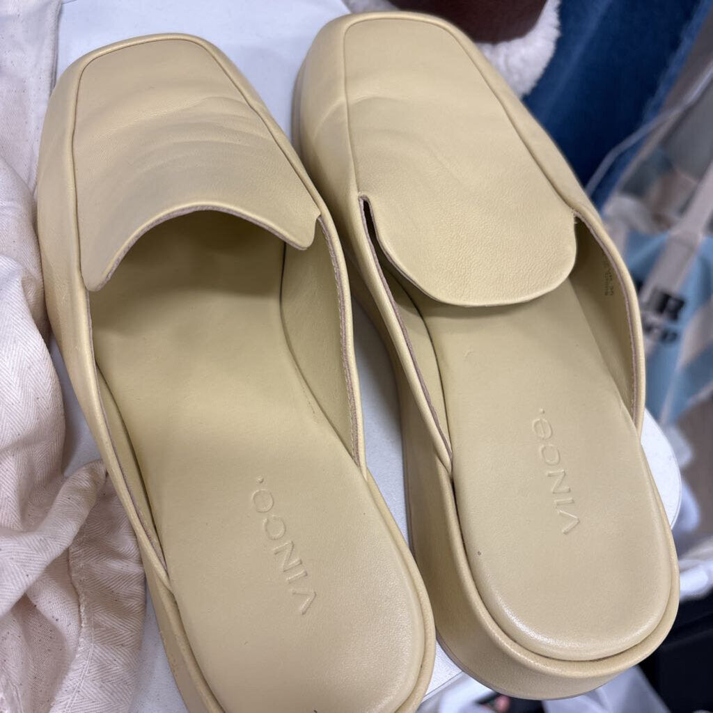 Yellow Leather Mule
