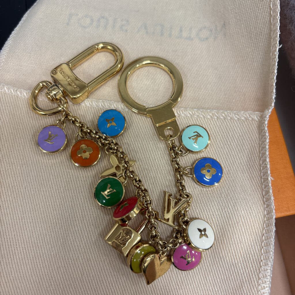 Louis Vuitton, Gold Multicolor Charm (Full Set)