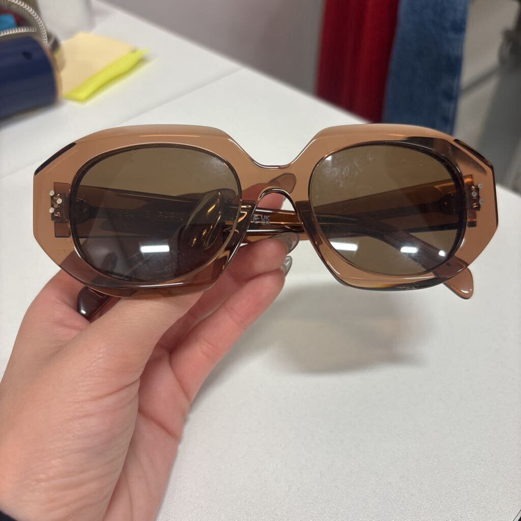 Brown Cricle Sunglass