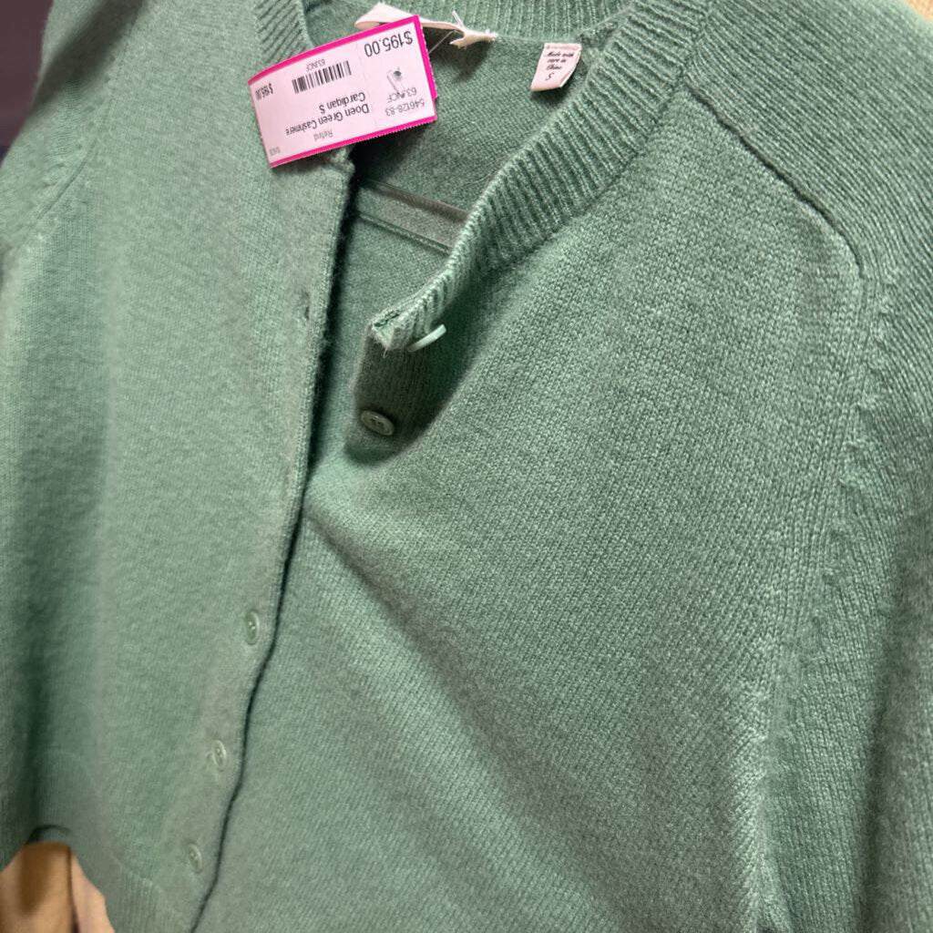 Green Cashmere Cardigan