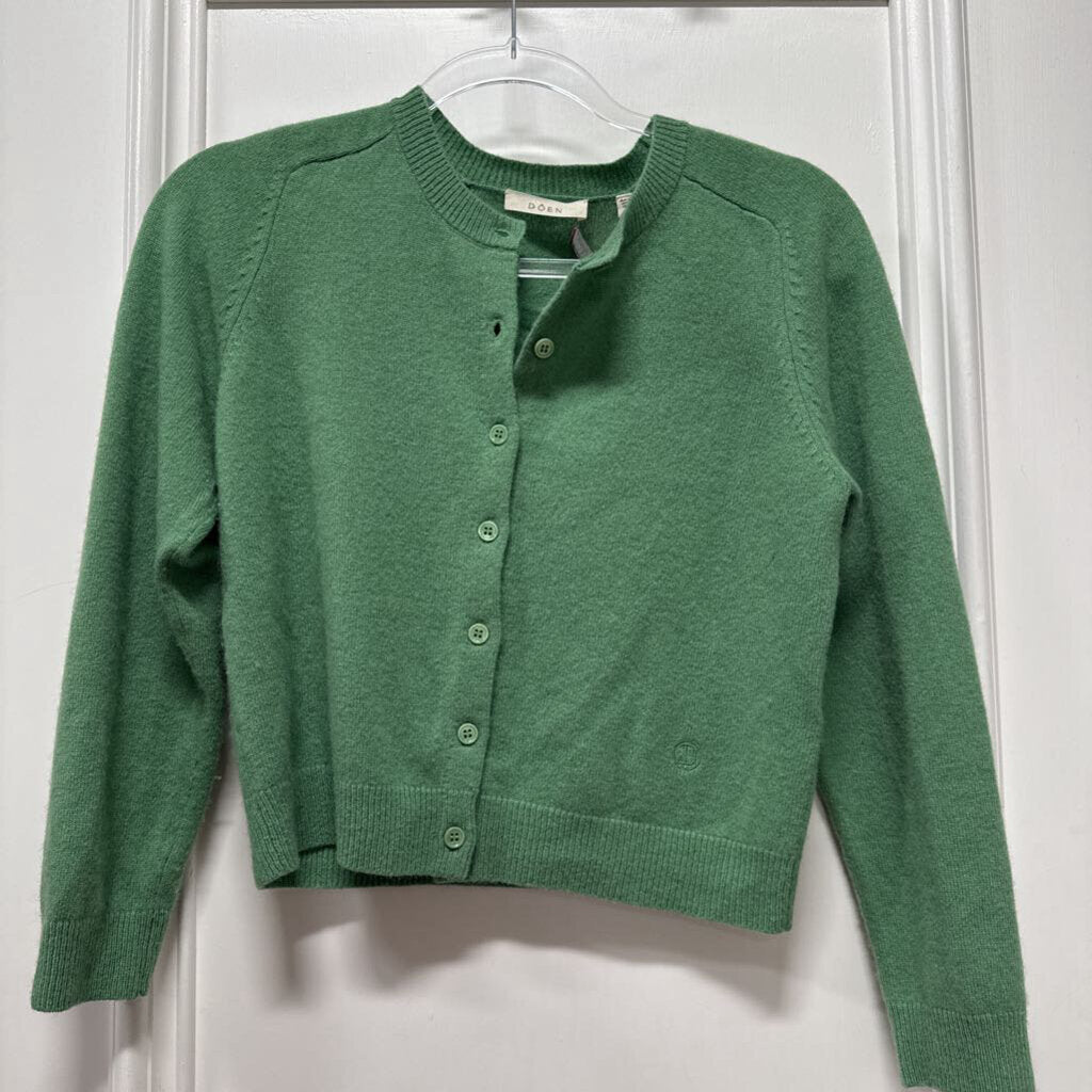 Green Cashmere Cardigan