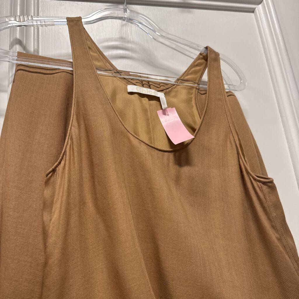 Brown Cashmere/Silk Tank Maxi Dress