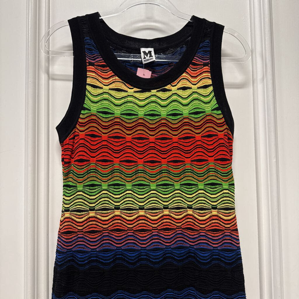 Multicolor Knit Midi Dress