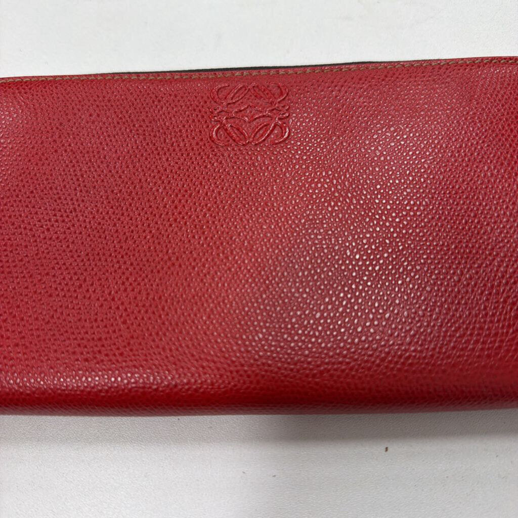 Red Leather Continental Wallet