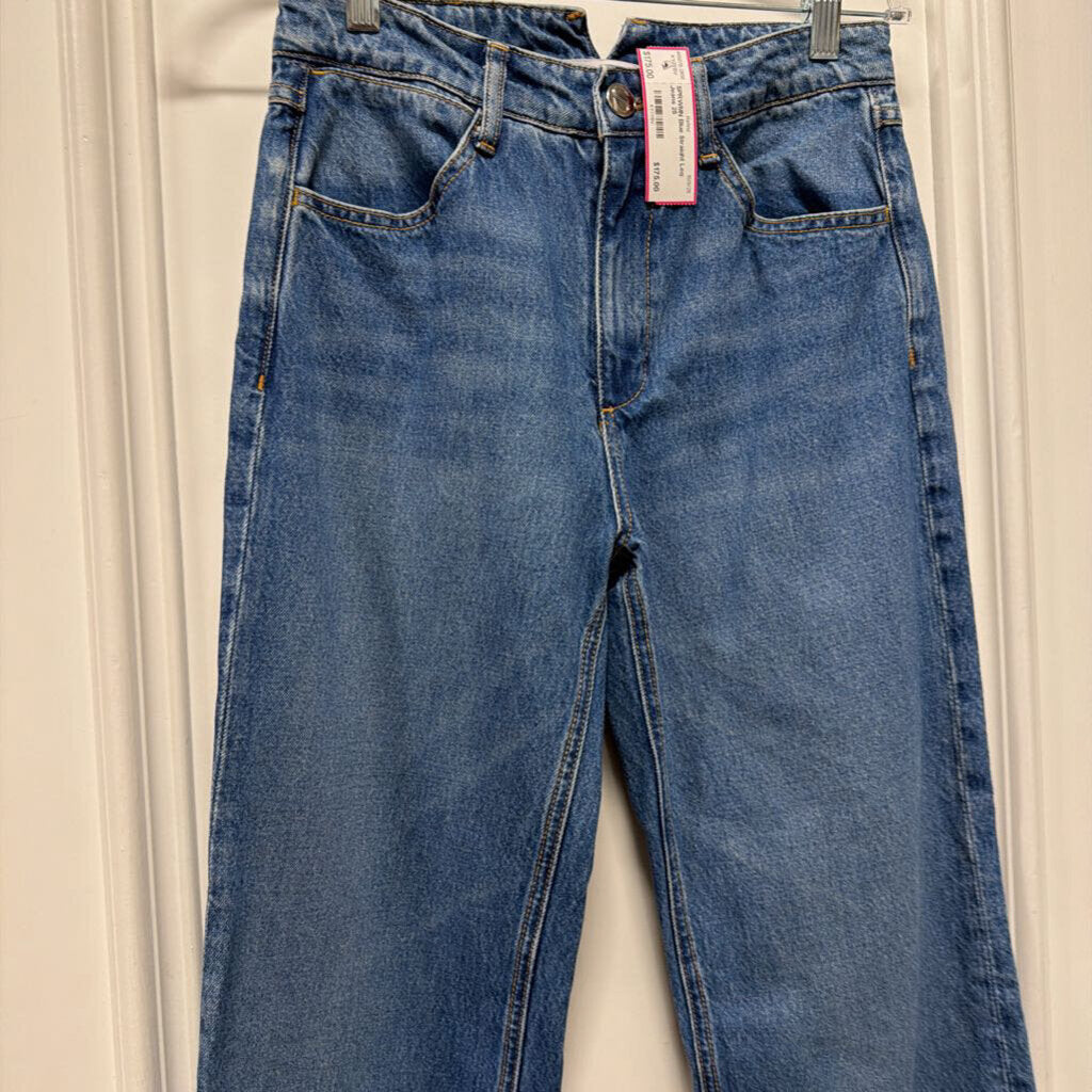Blue Straight Leg Jeans