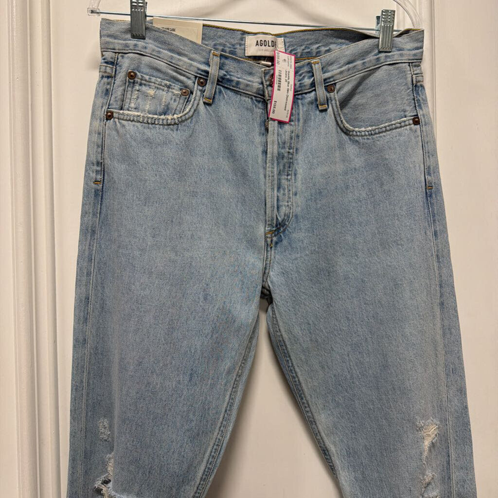 Blue Slim Distressed Jeans