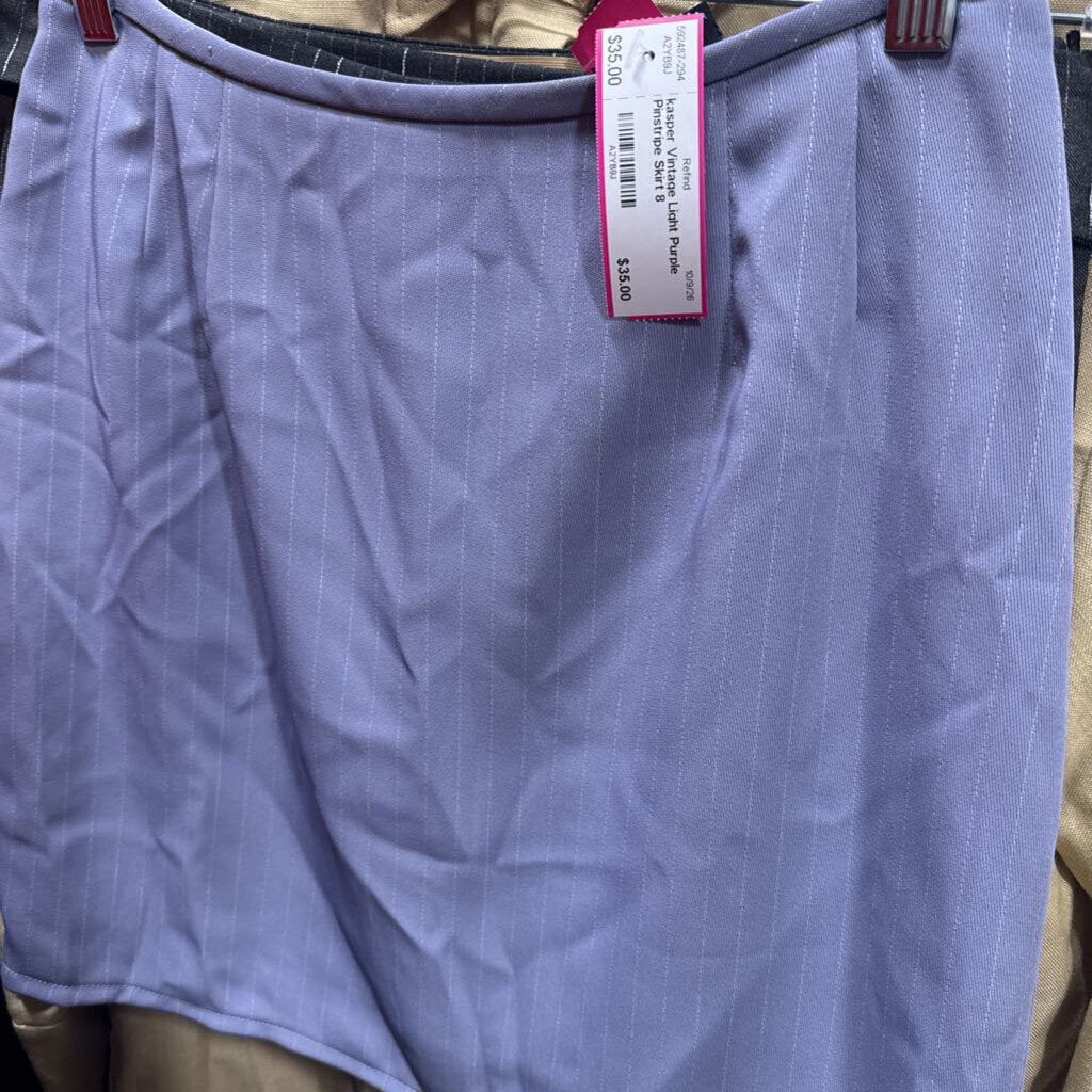 Vintage Light Purple Pinstripe Skirt