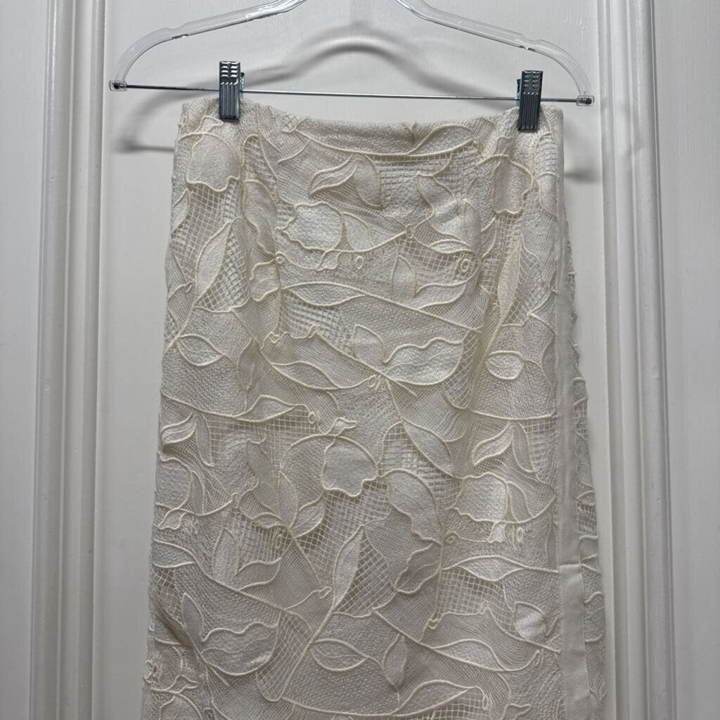 White Lace Midi Skirt