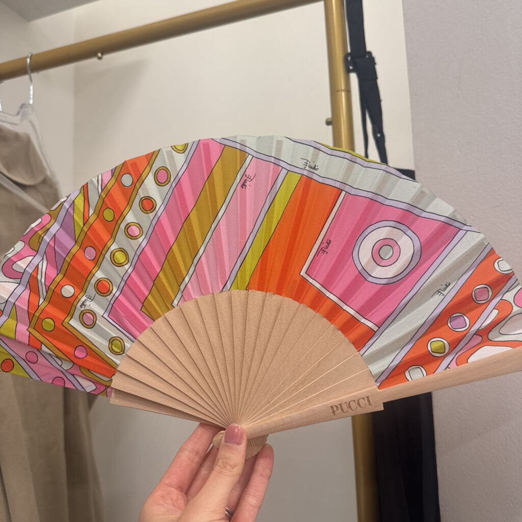 Emilio Pucci Printed Hand Fan