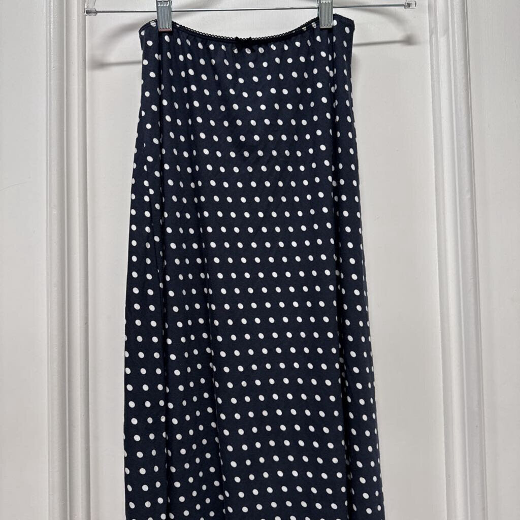 B&W Tencel Polka Dot Skirt