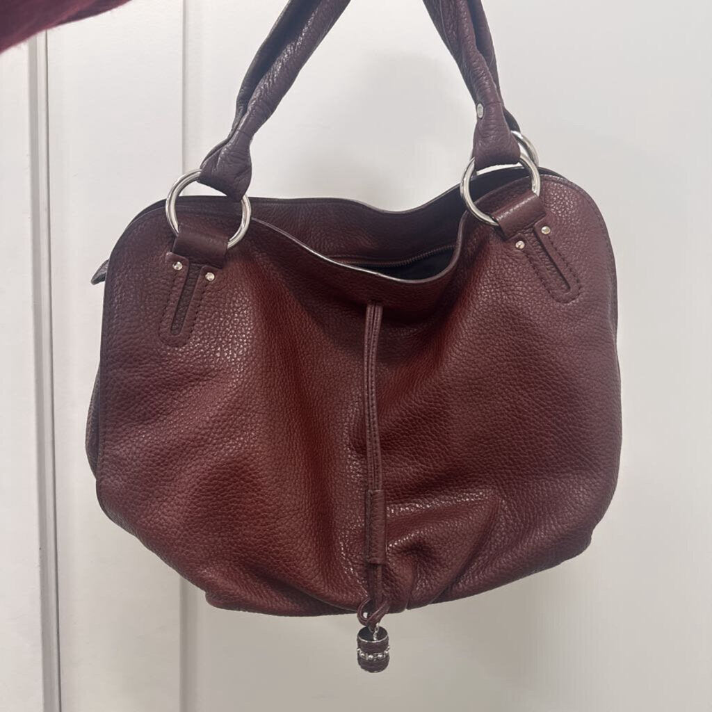 Burgundy Leather Bittersweet Shoulder Bag (patina)