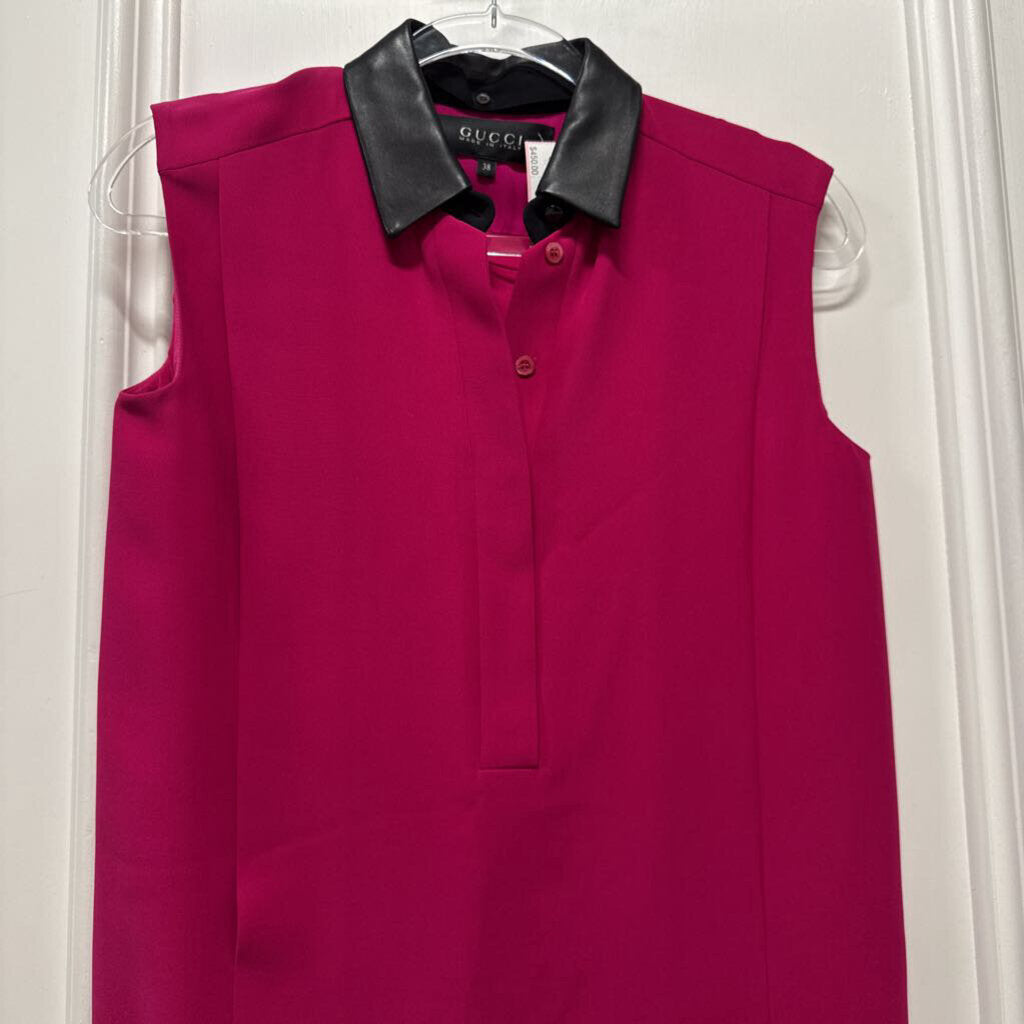 Pink Silk Sleeveless Mini Dress