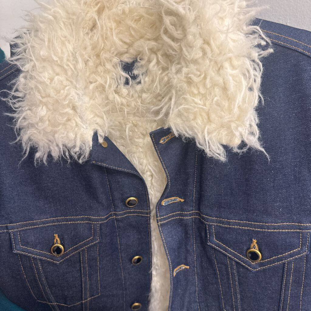 Blue Sherpa-Lined Jacket