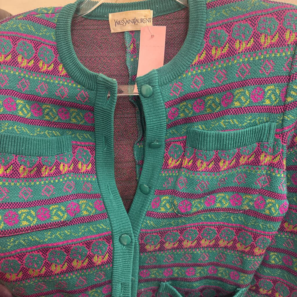 Vintage Printed Cardigan