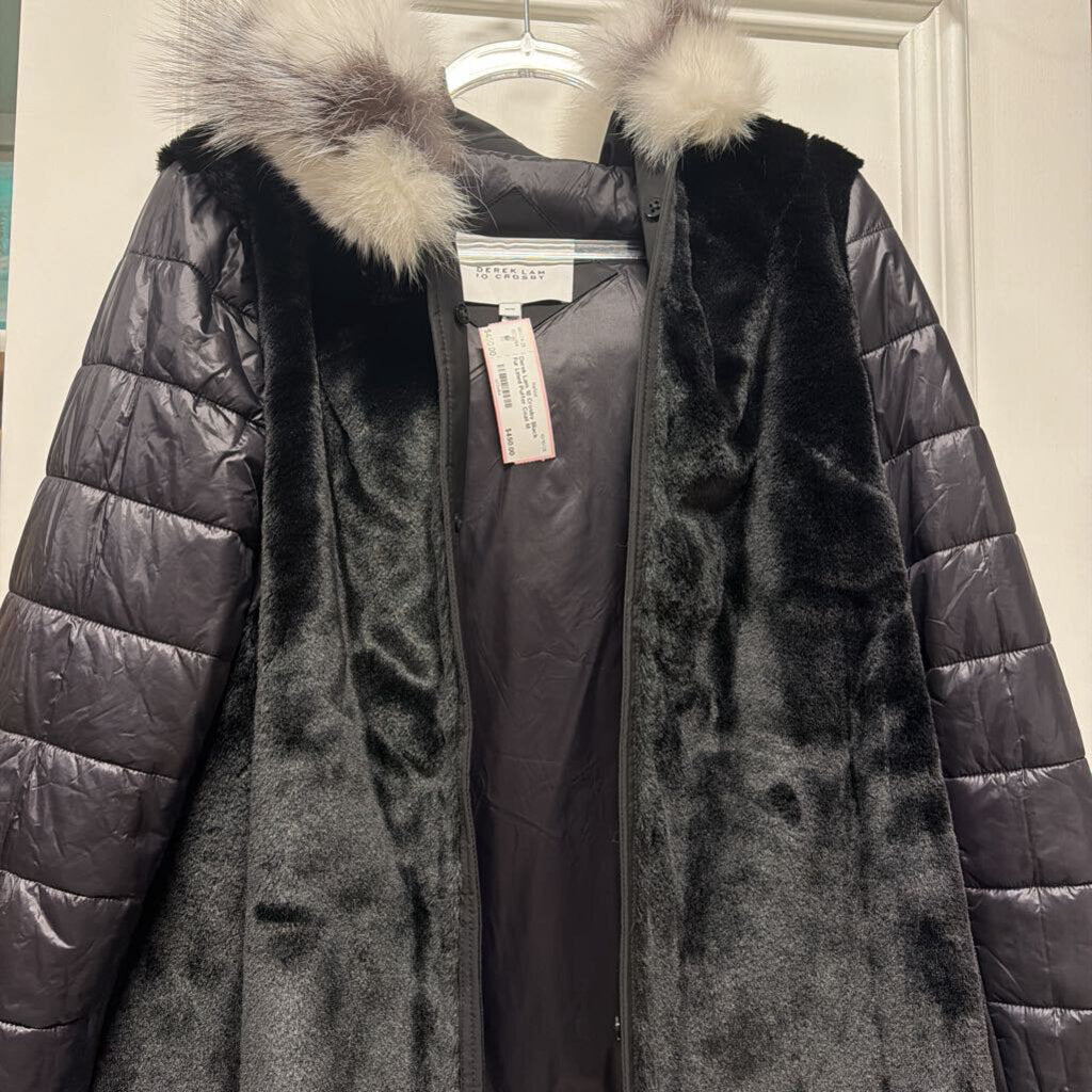 Black Fur Lined Puffer Coat