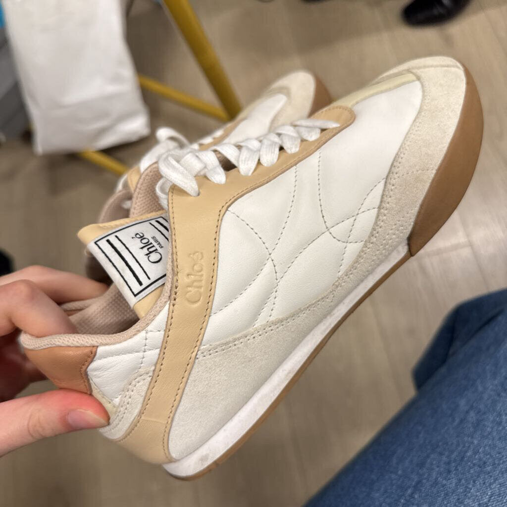 Cream Leather Sneaker