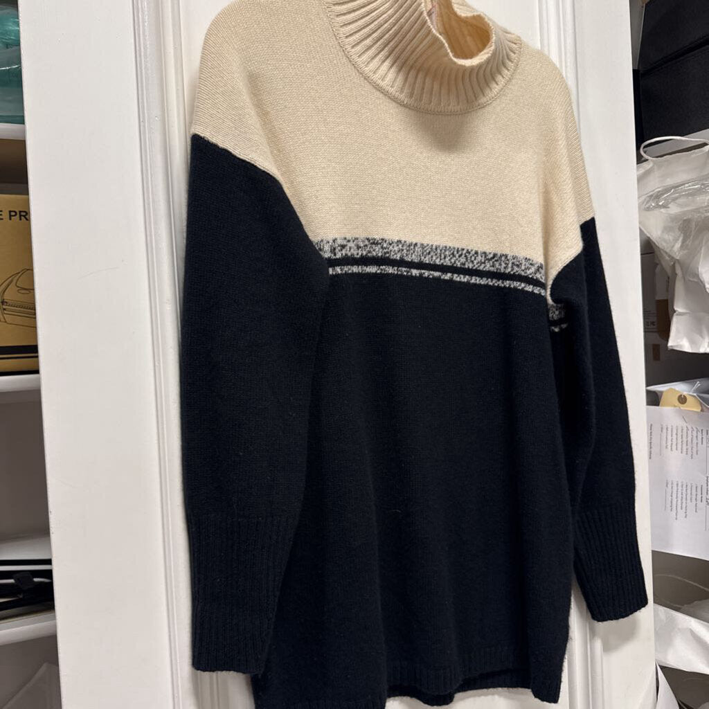 Cream/Black Cashmere Sweater