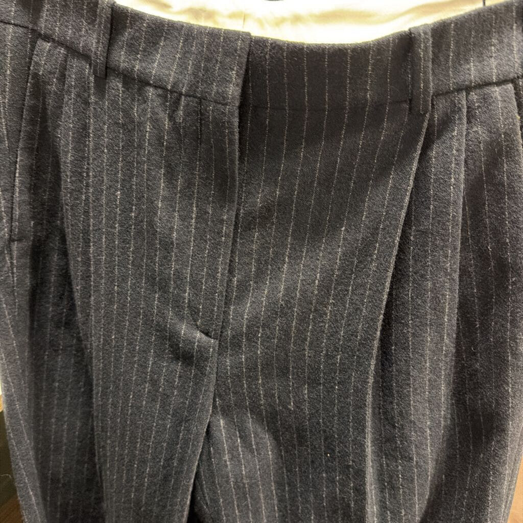Navy Wool Pinstripe Pants (WT)