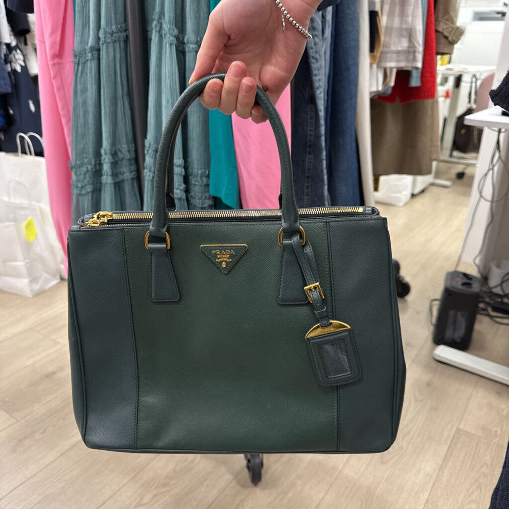 Green Saffiano Galleria Tote