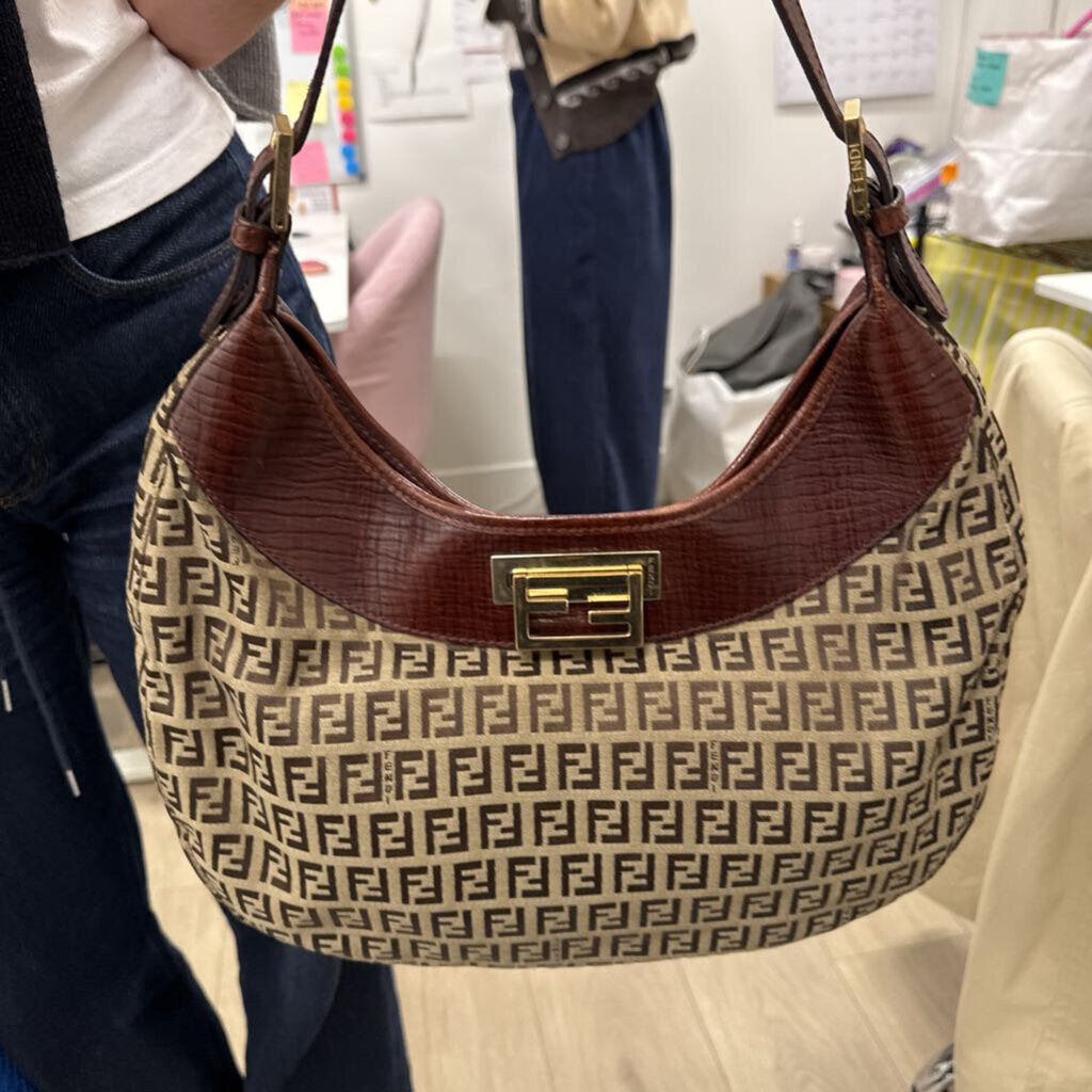 Brown Zucchino Canvas Hobo Bag