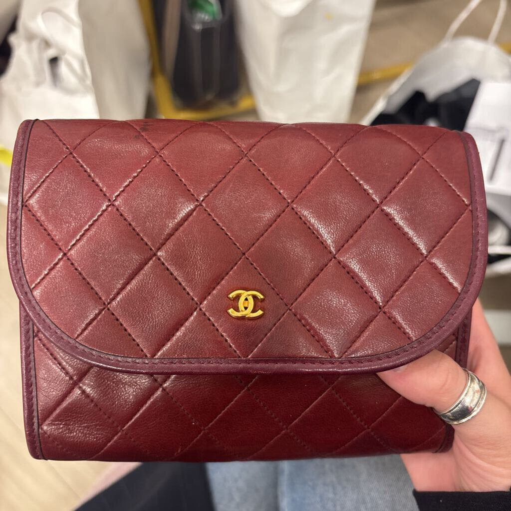 Vintage Oxblood Red Mini Chain Bag