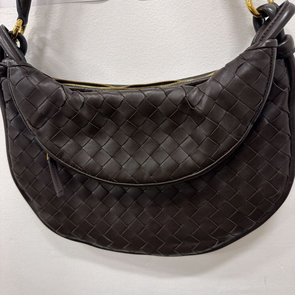 Brown Intrecciato Gemelli Shoulder Bag