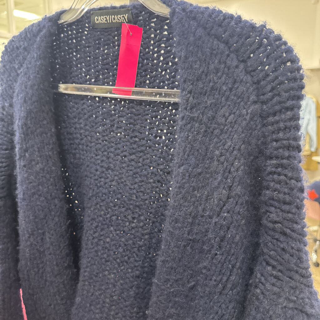 Navy Wool/Alpaca Open Cardigan (est 1250)