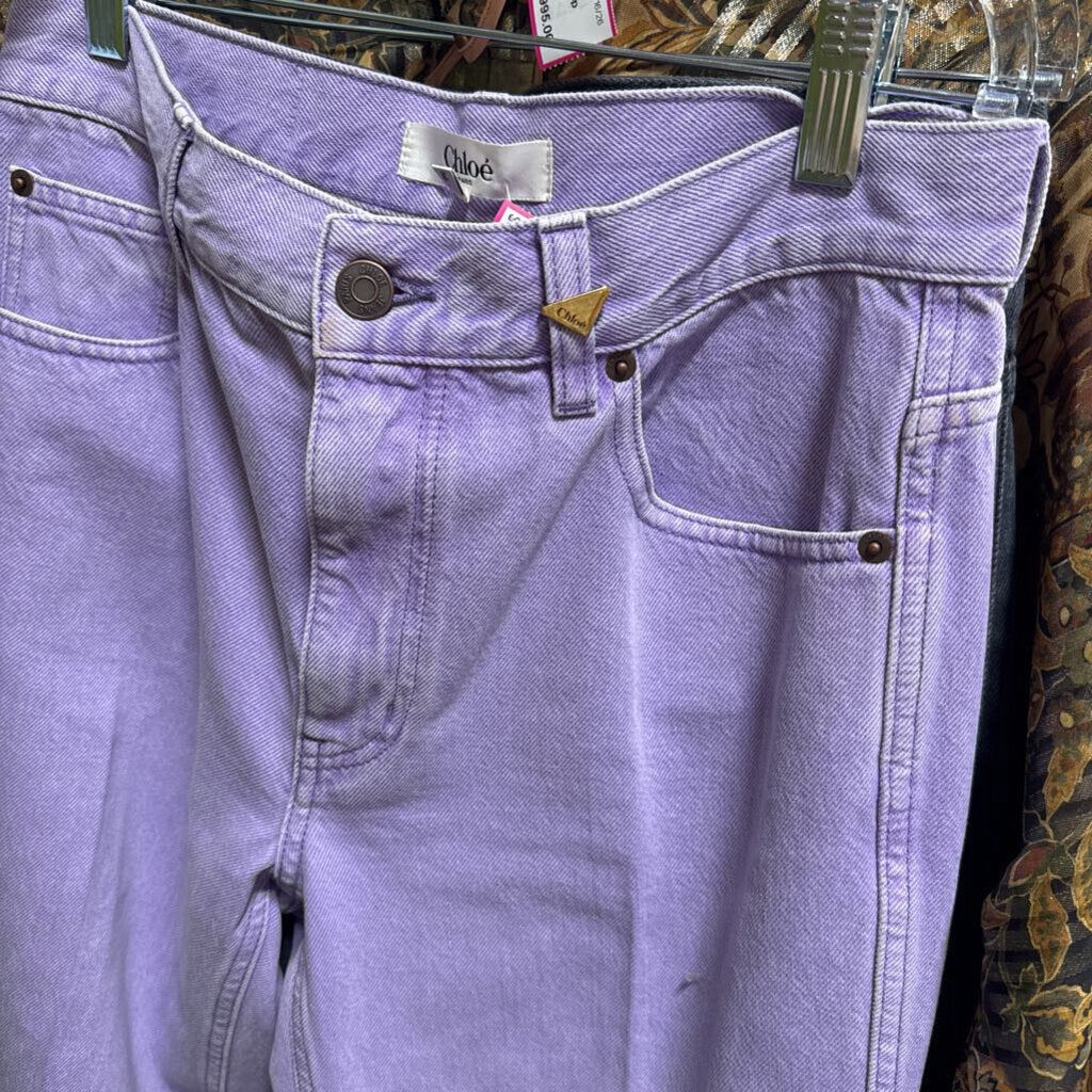 Purple Straight Leg Jeans