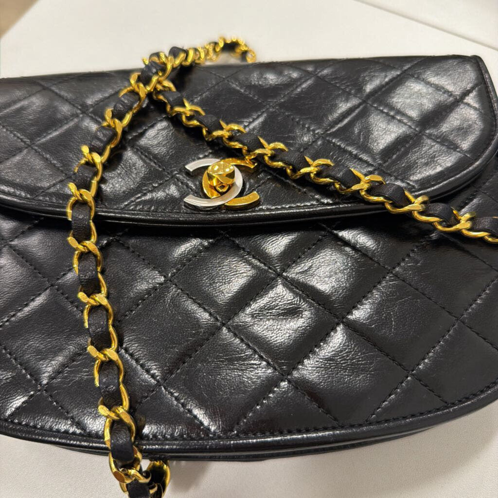 2012 Black Lambskin Shoulder Bag