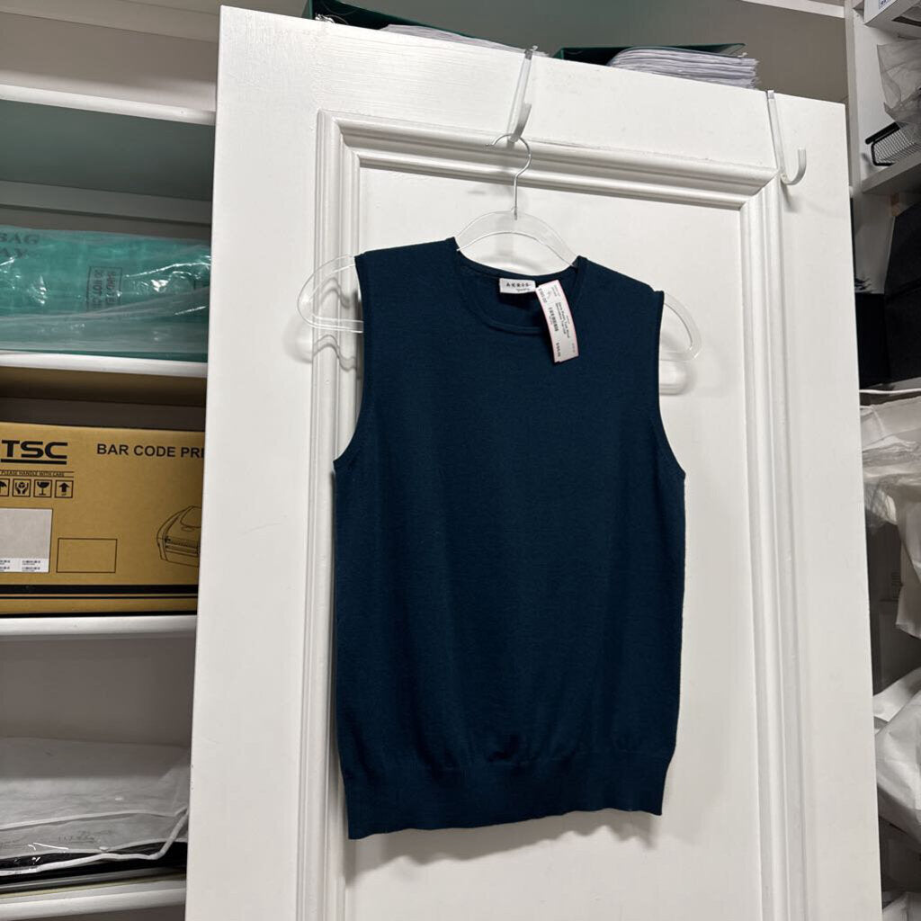 Teal Wool Sleeveless Top