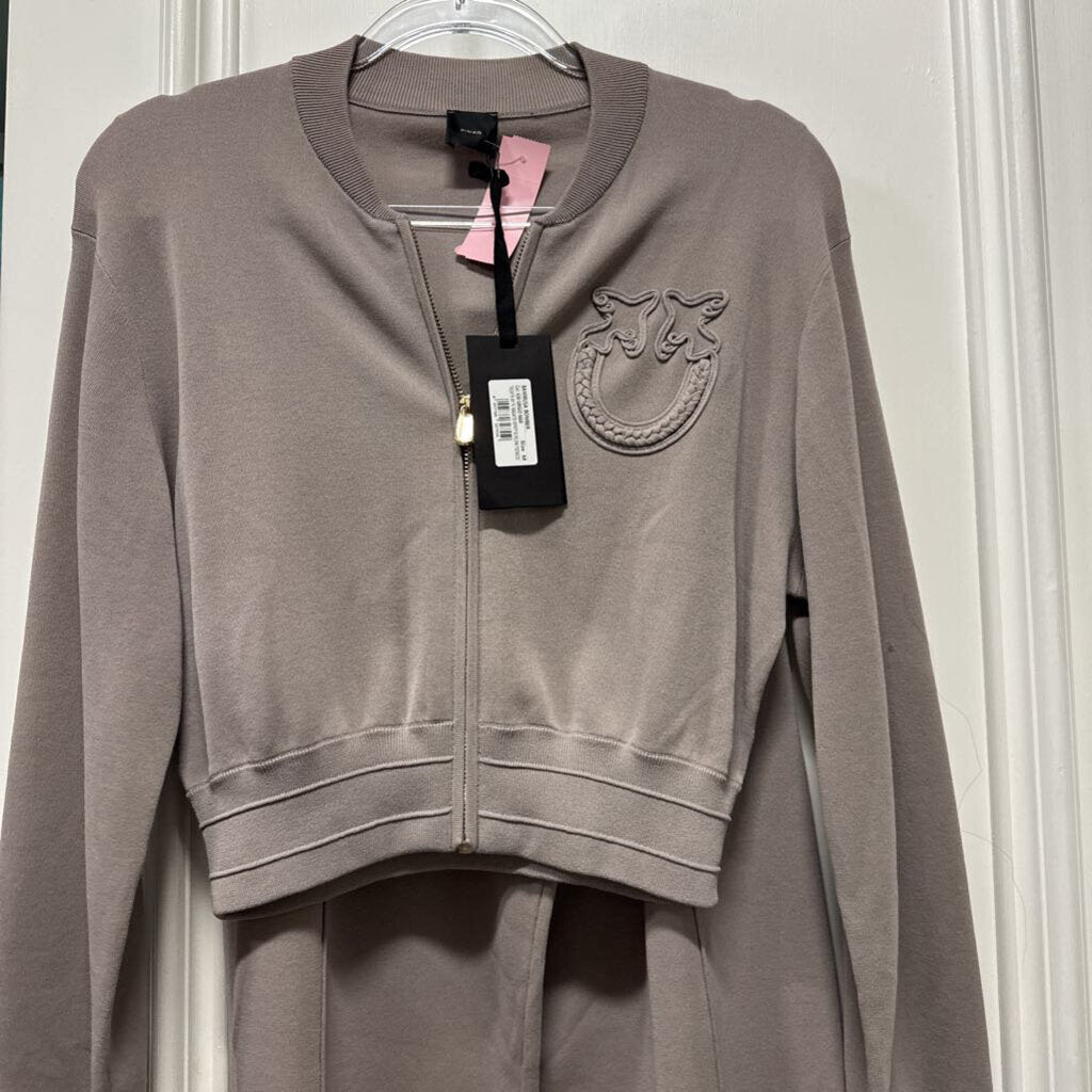 Gray Cotton Poly Bomber + Sweatpant SET (NWT)