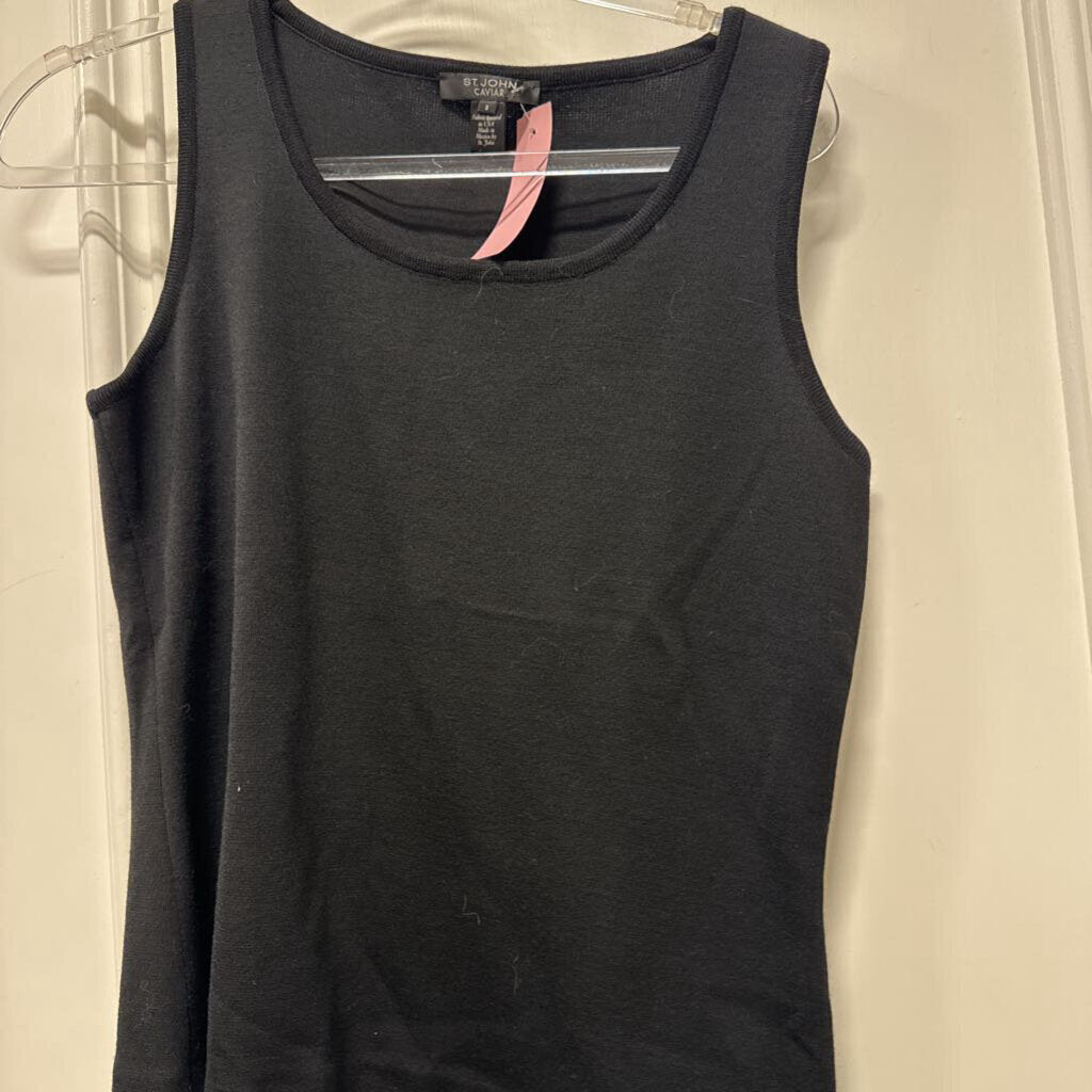 Black Wool/Rayon Tank