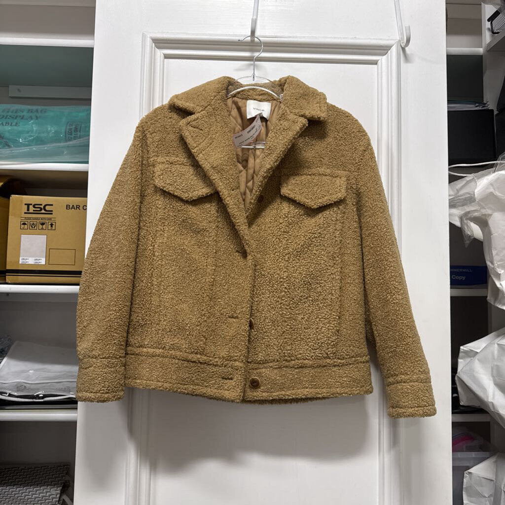 Tan Poly Boucle Jacket