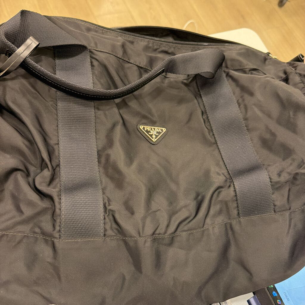 Black Nylon Weekender Bag