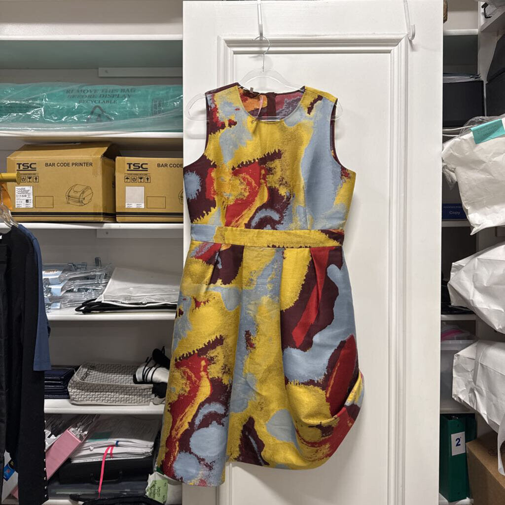 Multicolor Poly/Cotton/Silk Dress