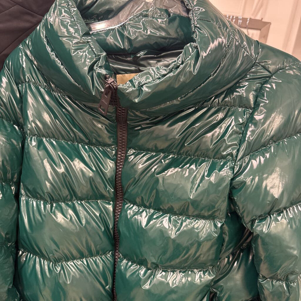 Green Poly Blend Coat w/ Fingerless Gloves