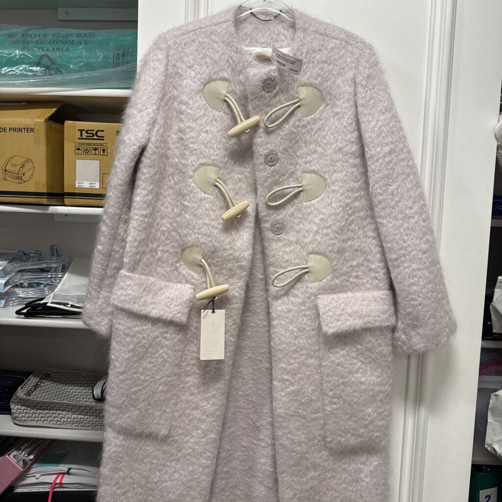 White Brushed Wool Coat (2400)