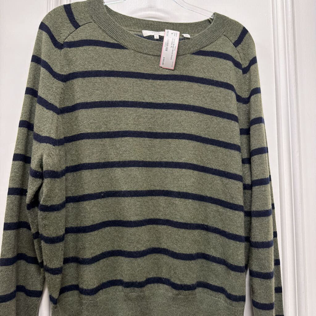 Green Wool Stripe Sweater