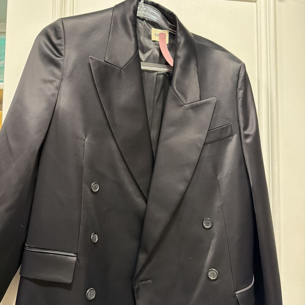 Black Cotton Stain Trench Coat