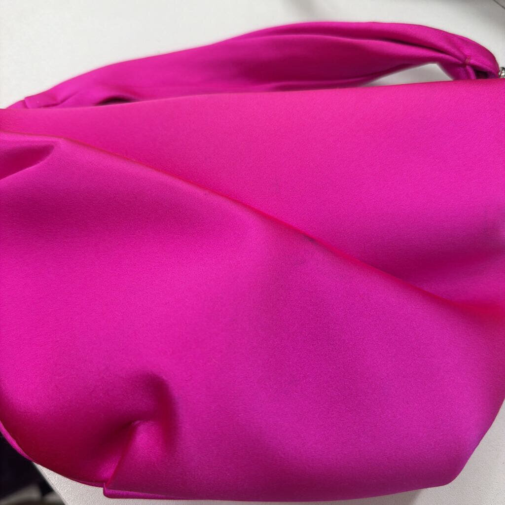 Fushia Pink Satin Crossbody (as is, stain on back)