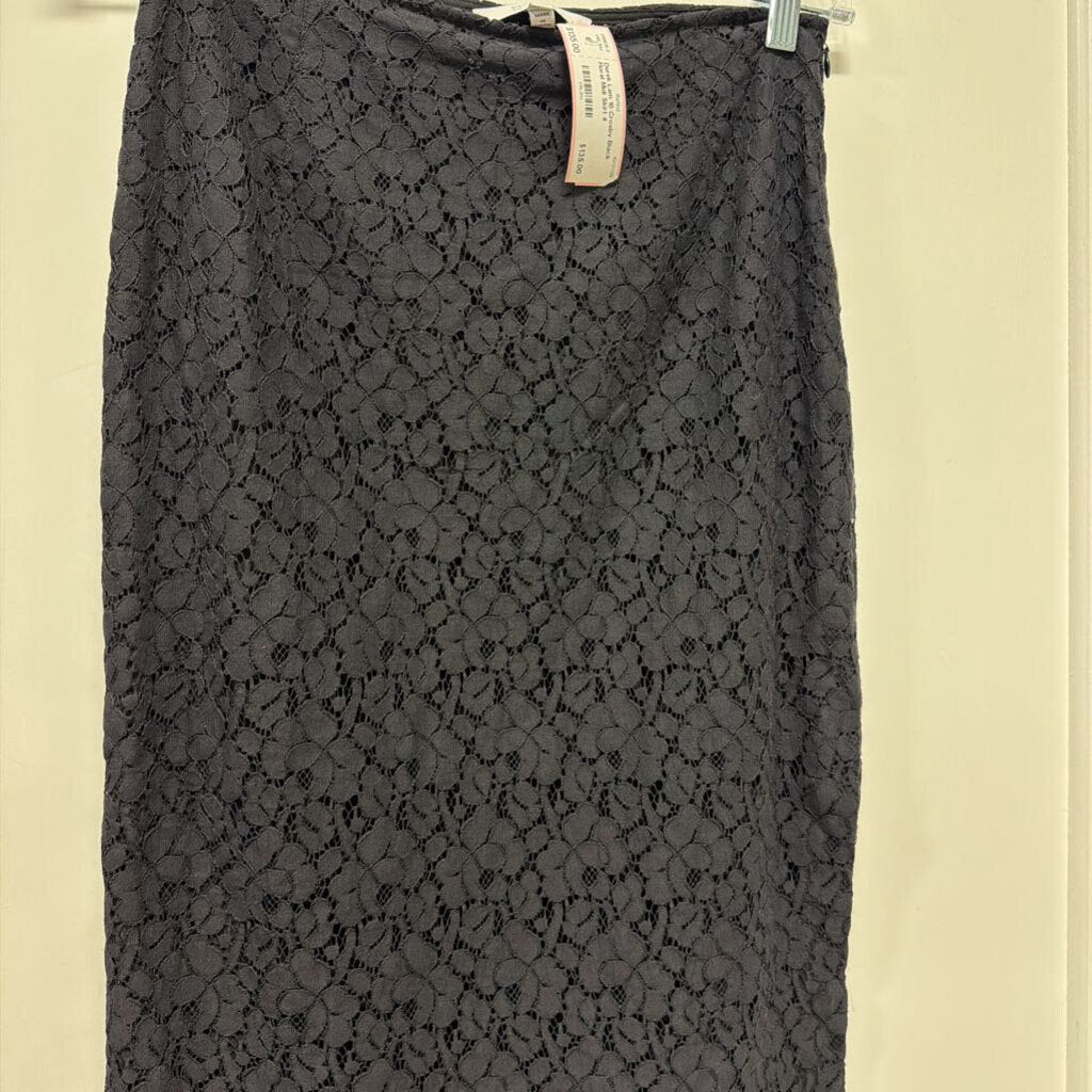 Black Floral Midi Skirt