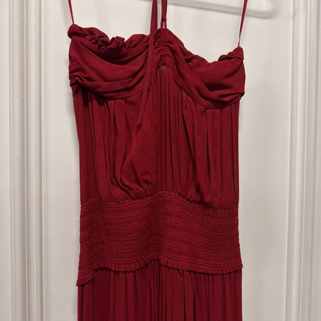 Red Viscose Halter Dress (NWT)