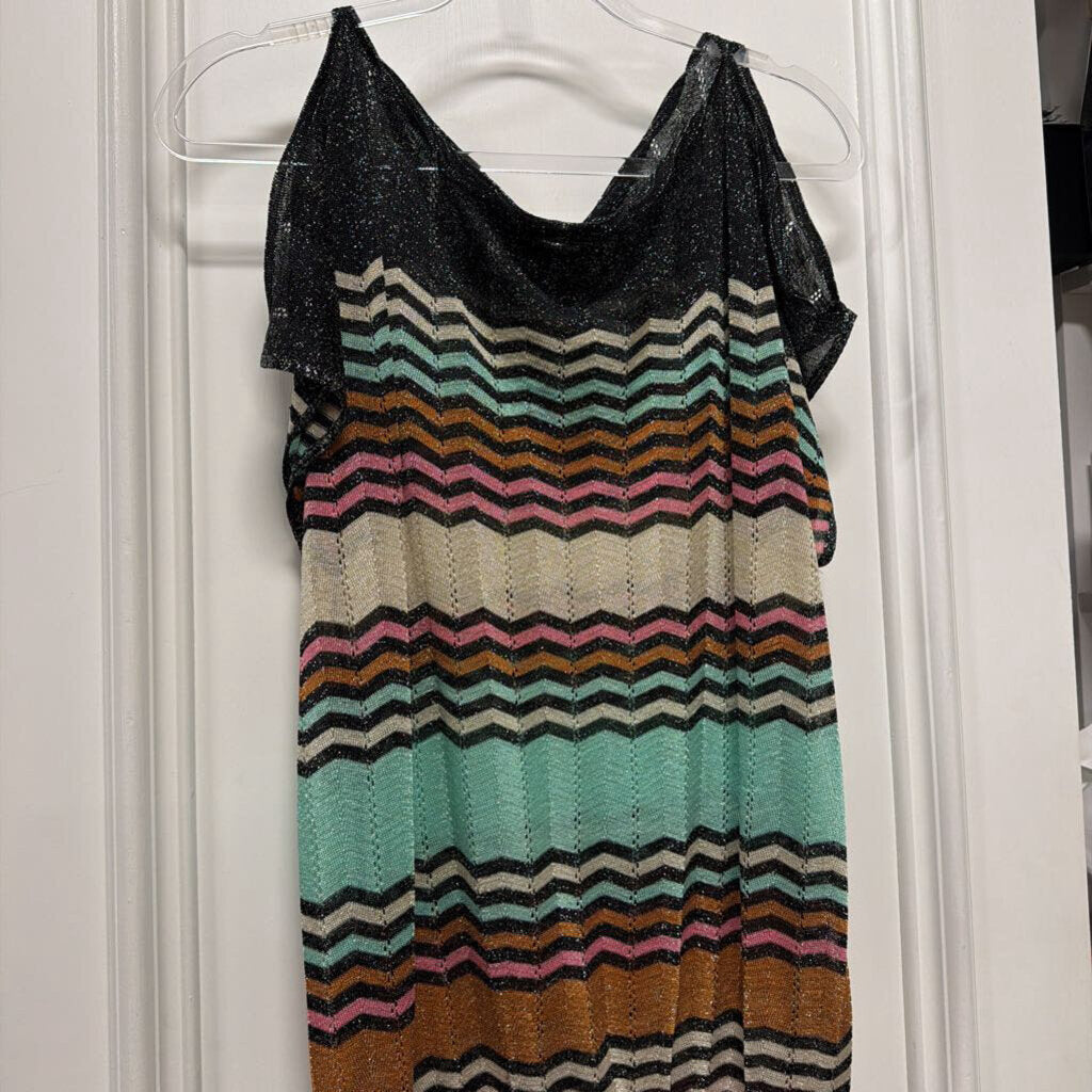 Multicolor Acetate Chevron Knit Top (NWT)
